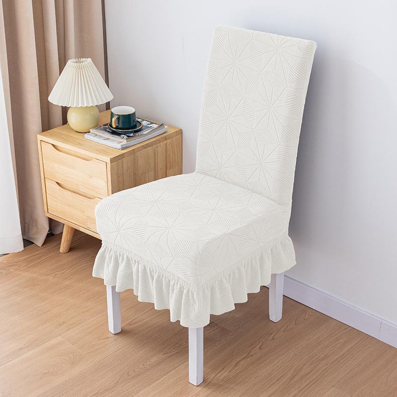Jacquard Chair Cover One-piece Elastic Seat Cover Hotel Banquet Hotel Chair Cover All-inclusive Thickened Chair Cover