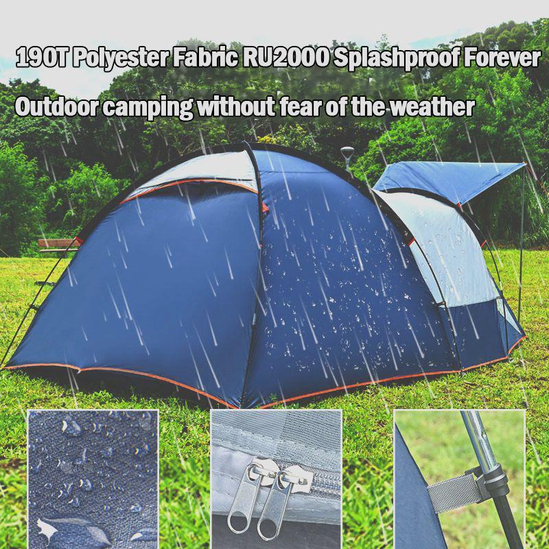 Waterproof Sunshade Camping Tent for 1-2 / 3-4 People Family Tent Outdoor Supplies Camping For Travel Picnic Beach