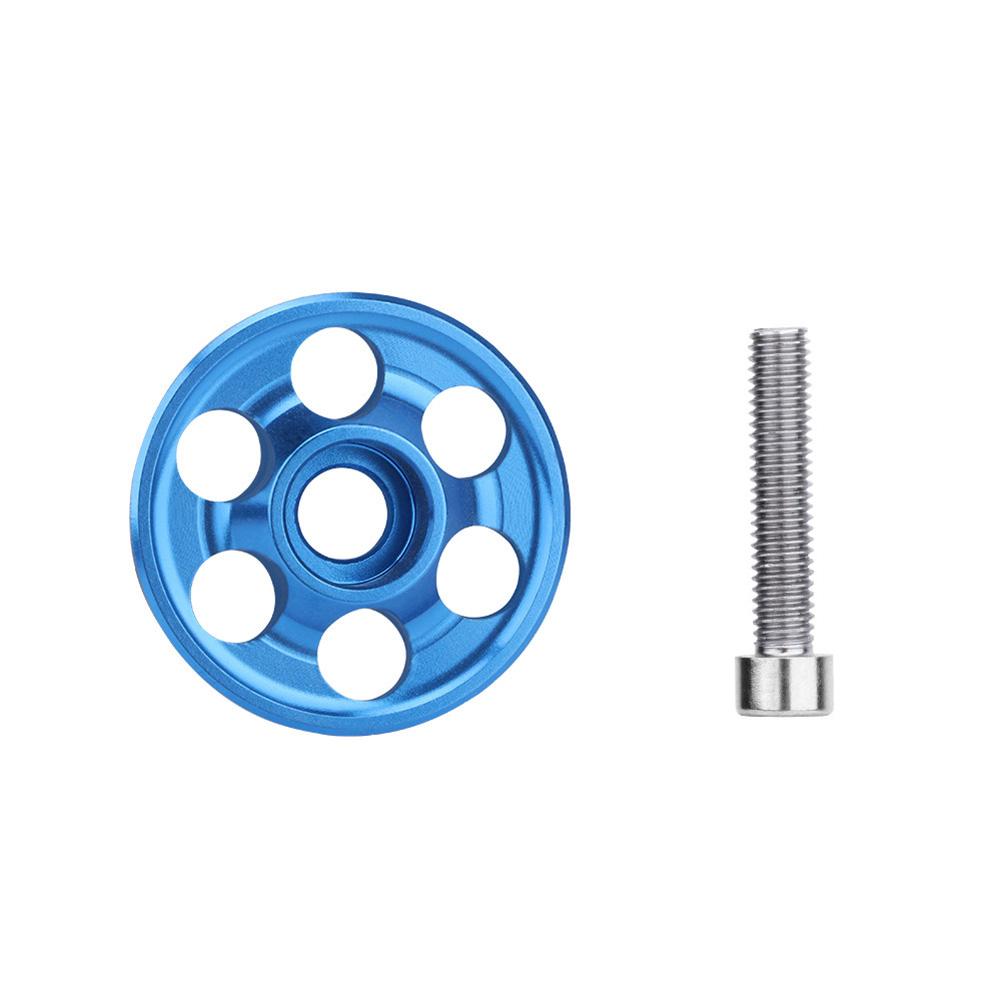 Road Bike Fork Tube Cover Headset Top Cap Stem Cap 28 6mm Aluminum Alloy Bicycle Part Compatible with Threadless Stem Designs синий