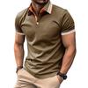 Polo deportivo para hombre, camisa informal de trabajo, manga corta, con cuello, entrenamiento, camisa de golf clásica que absorbe la humedad, polo básico ajustado para hombre