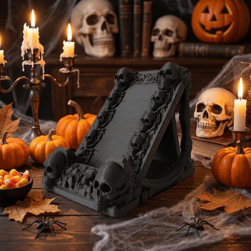 Multi-Purpose Gothic Phone Stand Creative Desktop Ornament Skull Phone Holder Ornament Display
