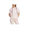 Adidas Rundhals Unifarben Schlank geschnitten Kurzarm T-Shirt Damen Oberteile Rosa JH3694