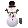 LED Inflatable Cute Air Blown Up Toy Illuminated Santa Claus Ornament Lighted Giant Model Ornament for Xmas Garden Party Decor