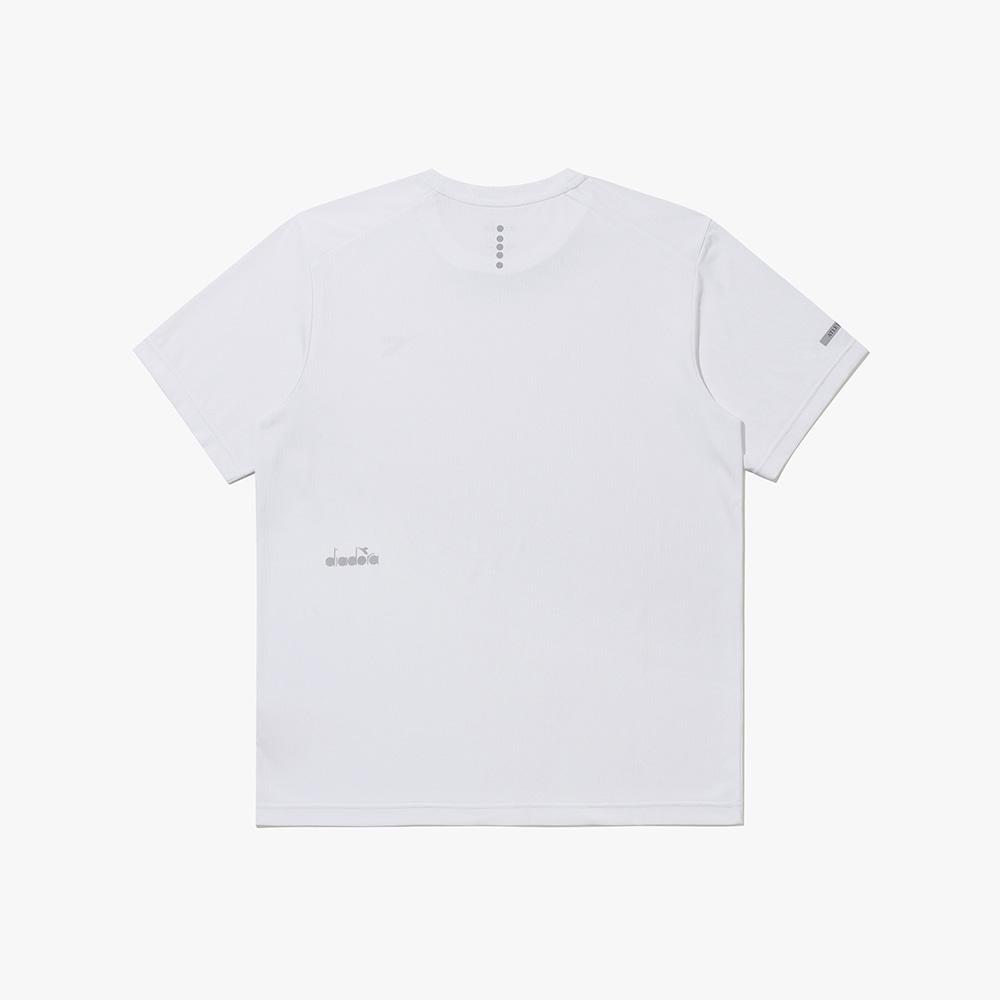 Diadora Basic Logo Performance Short Sleeve T-Shirt Off White