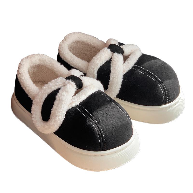 Bag Heel Cotton Slippers Winter Wear Versatile Fashion Thick-soled Lamb Wool Indoor Home Thermal Velvet Cotton Shoes