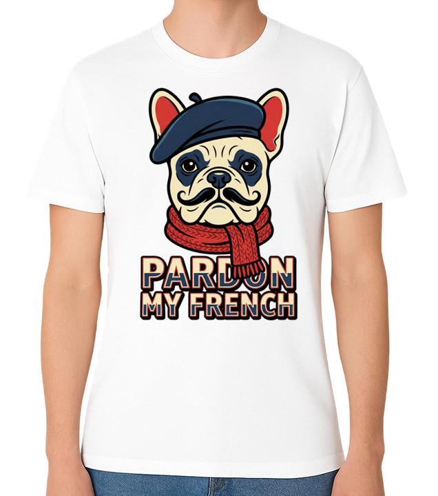 Pardon My French Bulldog Graphic Unisex T-Shirt Funny Dog Humour Tee 3XL