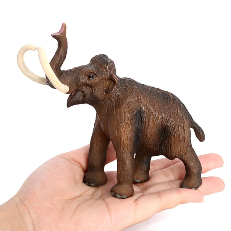 STOBOK Zestaw 3 figurek mamuta, Realistyczne modele zwierząt z PVC, Dekoracja na biurko, Przedmioty kolekcjonerskie, Dekoracja domu, Idealny prezent dla dzieci i przyjaciół