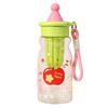 Water Cup with Soft Rubber Lanyard, Portable Leakproof Multi-Sealing Lid Water Bottle with Removable Tea Separator, Large Capacity Kids School Travel