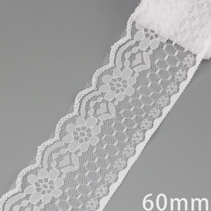 (5 Yards/roll) White Lace Ribbon Fabric Webbing Decoration Lovely Gift Packing Polyester Material
