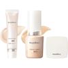 MAQUILLAGE Foundation Base Makeup Limited Kit: Essence Base EX Pure Ivory 30g (SPF50+ PA++++) + Essence Liquid EX Ochre 10 24mL + Compact Mirror. Make