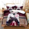 Cool High School DxD Koneko Chan Bedding Set 1 Duvet Cover + 2 Pillowcases Cute White Cat Girl Anime Bedroom Decor