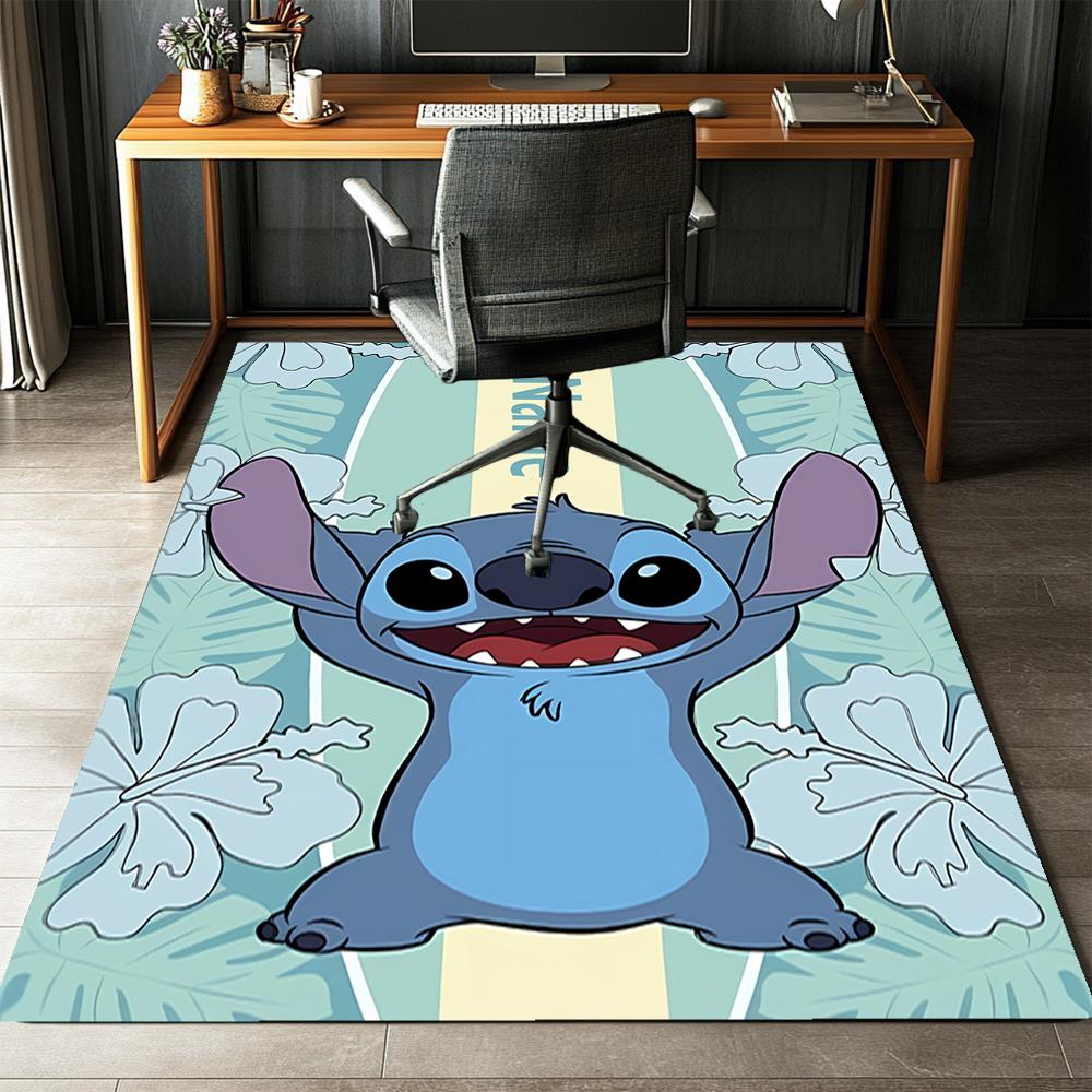 Custom Name Stitch Printed Carpet,Rug for Office Chair Living Room Bedroom Kitchen Room Decor Gifts.