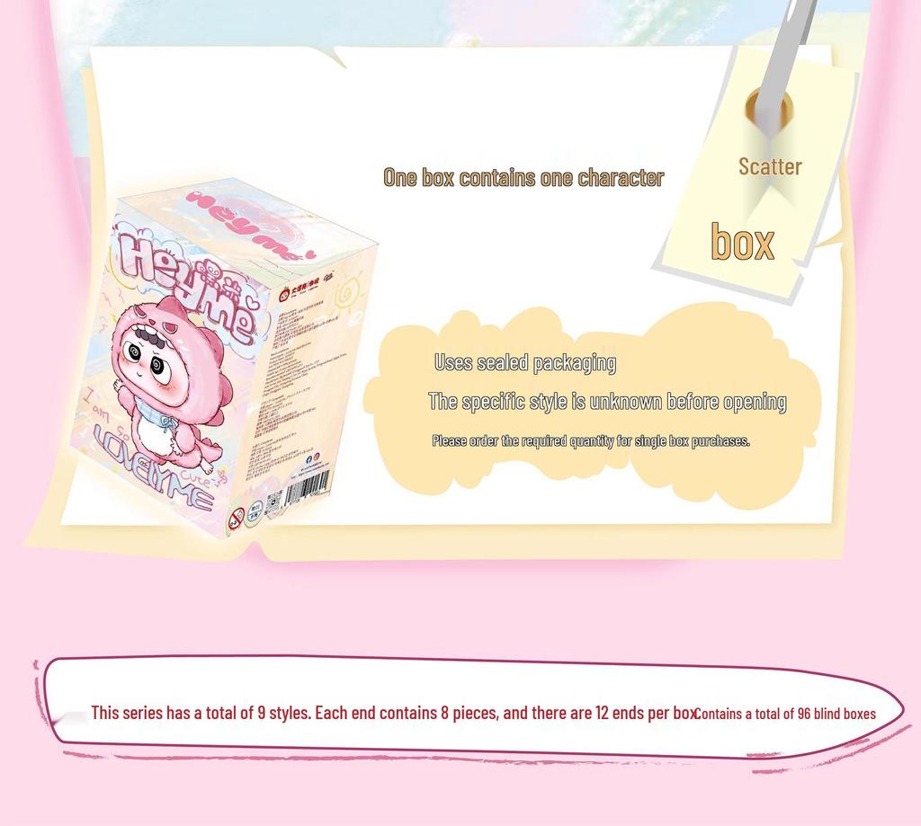 Hey Mi So Cute: Plush Blind Box - Trendy Play Figure Doll Pendant Ornament - Perfect Display and Gift