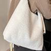 Lamb Hairy Armpit Bag Women's Large-capacity Single-shoulder Plush Niche All-matching Class Commuting Tote