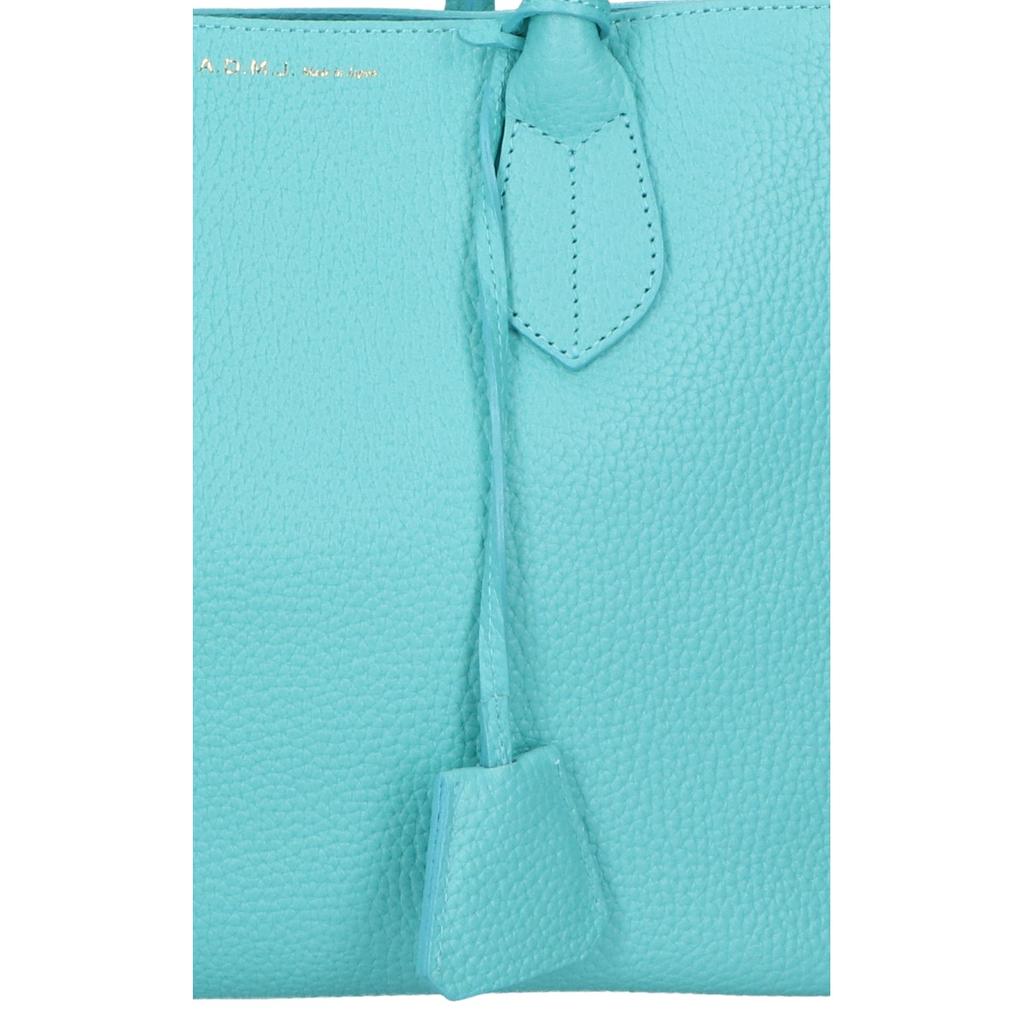 A.D.M.J. Accessoires De Mademoiselle [Good Condition] Shrink leather Tote Bag TurquoiseUsed