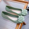 Fashion 2024 New Women's Sandals Solid Color Flat Bottom Fashion Round Head Summer Outerwear Daily Casual Flat Bottom Single Shoe
