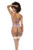 Dana Lavender Coloured Guépière, With Adjustable Garter Straps and Matching String Mal8827 Llcn
