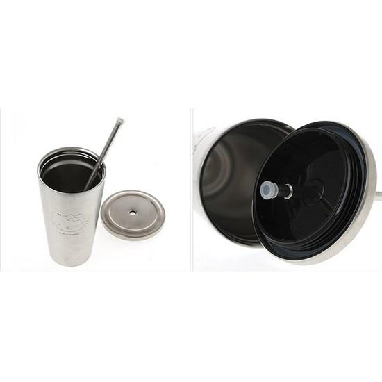 Hello Kitty Stainless Steel Straw Double Tumbler WB-269, a Popular Character In Korea