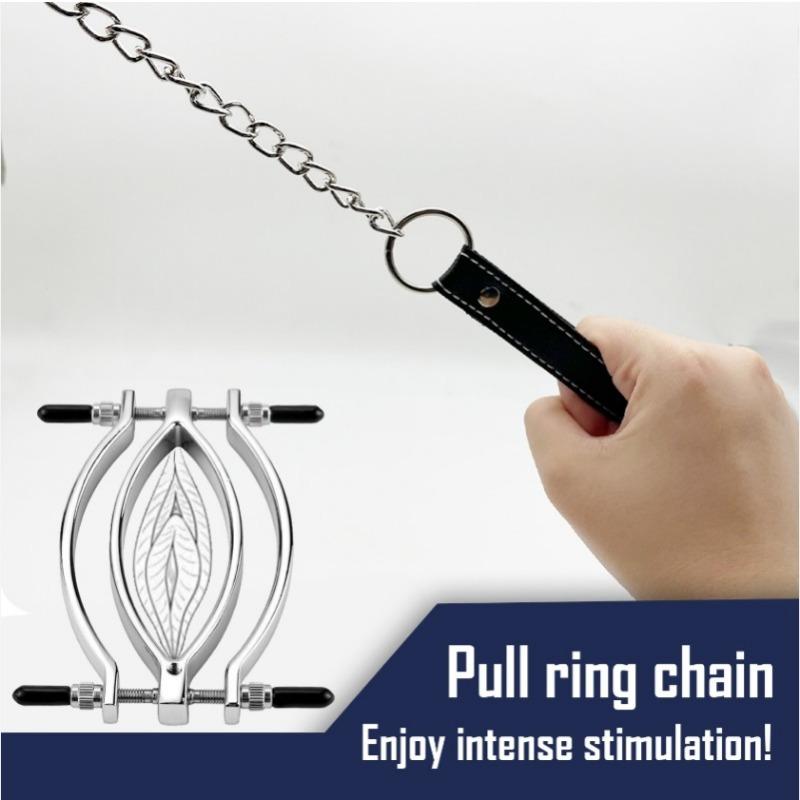 Labia Spreader Strap with Clamp Clip Clitoris Spread Pussy Open Vagina Stimulator SM Bondage Sex Toys