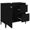 Schrank Unter Dem Waschbecken, 2 Schubladen, Schwarzes Dreieckiges Stativ, 65x33x60 Cm