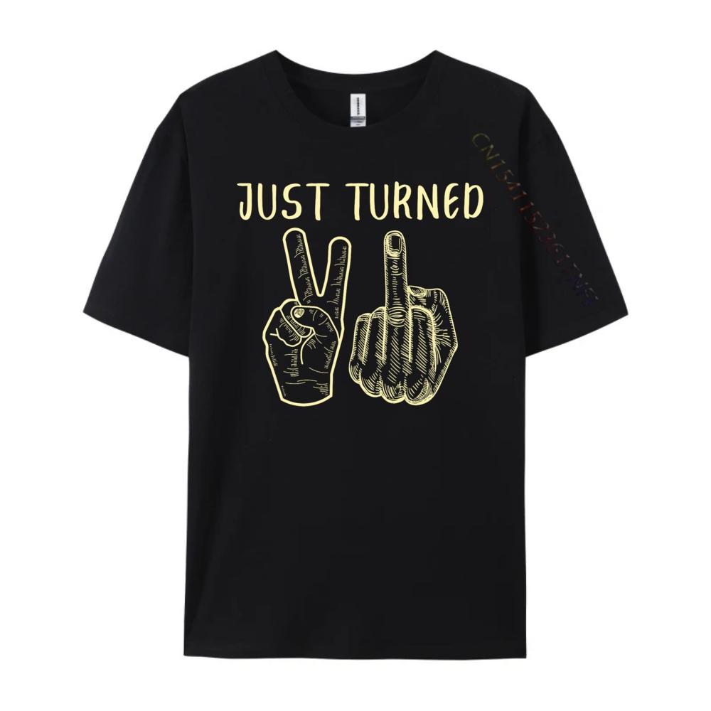 Just Turned 21 Years Old Funny 21st Birthday Party White T Shirt Men New In Tops Tees