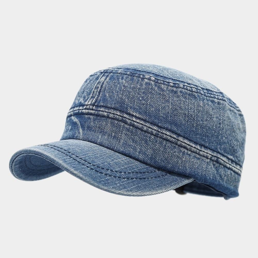 Vintage Baseball Hat Flat Top Cadet Cap Korean Peaked Cap Men Women