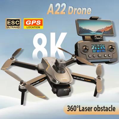 2024 Neue A22 RC-Drohne 8K GPS Professionelle ESC-Doppelkamera Luftfotografie 360° Quadcopter Hindernisvermeidung Optischer Fluss Luftfotografie Spielzeug