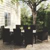 9pcs Outdoor Dining Set Cushions Resin Wicker