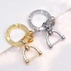 Stirrup Buckle Rhinestone Car Keychain & Anti-Lost Bag Pendant Keyring