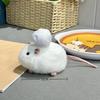 Fluffy Stuffed Hamster Plush Toy Soft Kawaii Rat Doll Cute Stress Relief Sleep Companion for Children Bedside Nap Pillow