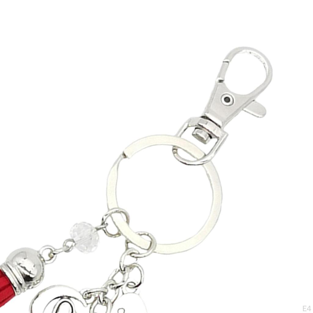 Dad Mom Keychain Bag Pendant I Love You To The Moon Heart Shape Metal Keyring for Handbag