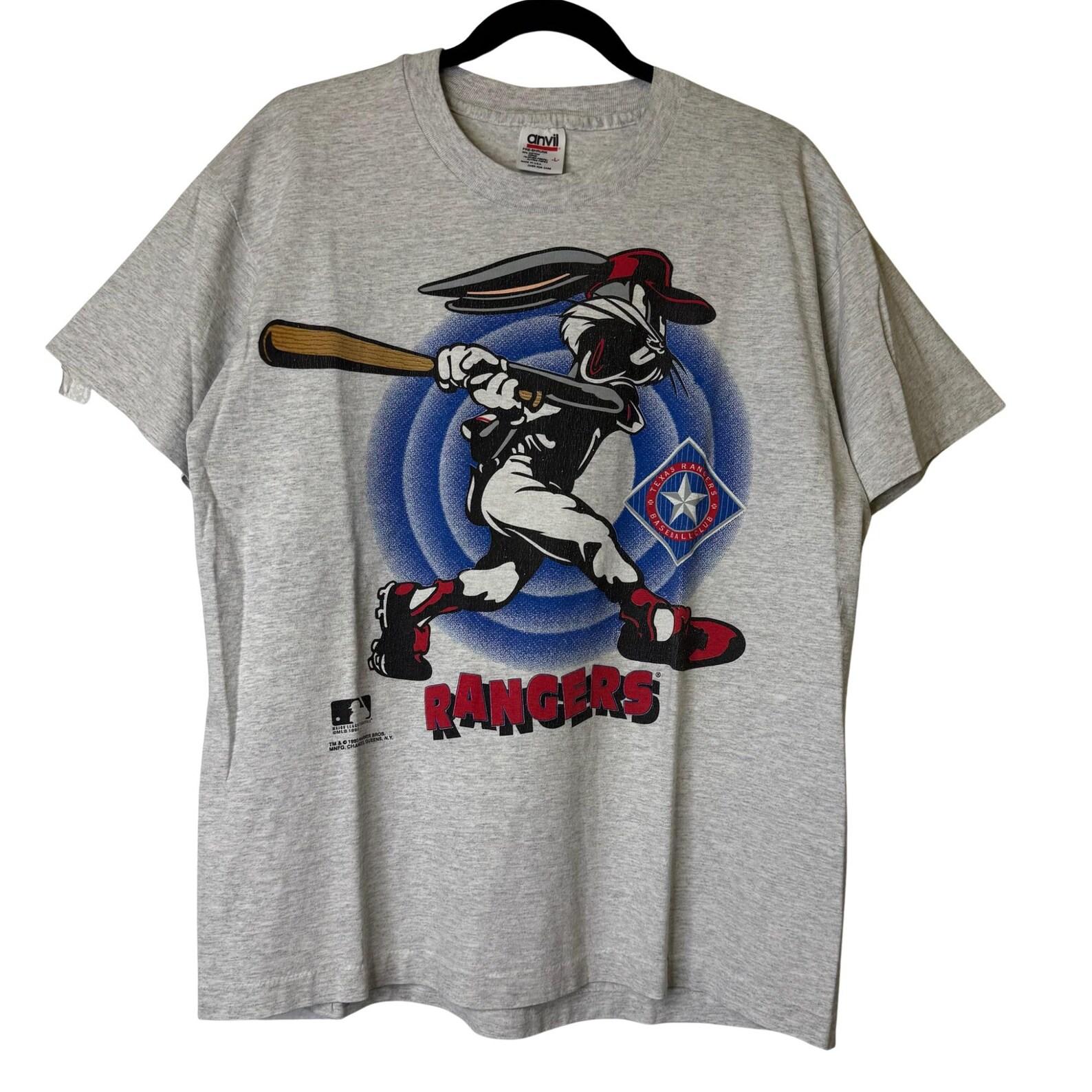 1993 Bugs Bunny Texas Rangers T shirt Sz L (B2403) 4XL