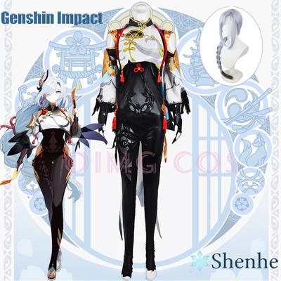 Shenhe Cosplay Costume   Adult Carnival Uniform Wig Anime Halloween Costumes Women Game Lesser Lord Kusanali