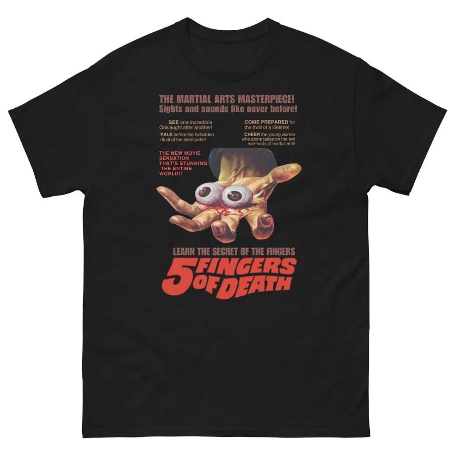 Футболка «Пять пальцев смерти» – Винтажная хлопковая футболка с принтом фильма о кунг-фу, унисекс M