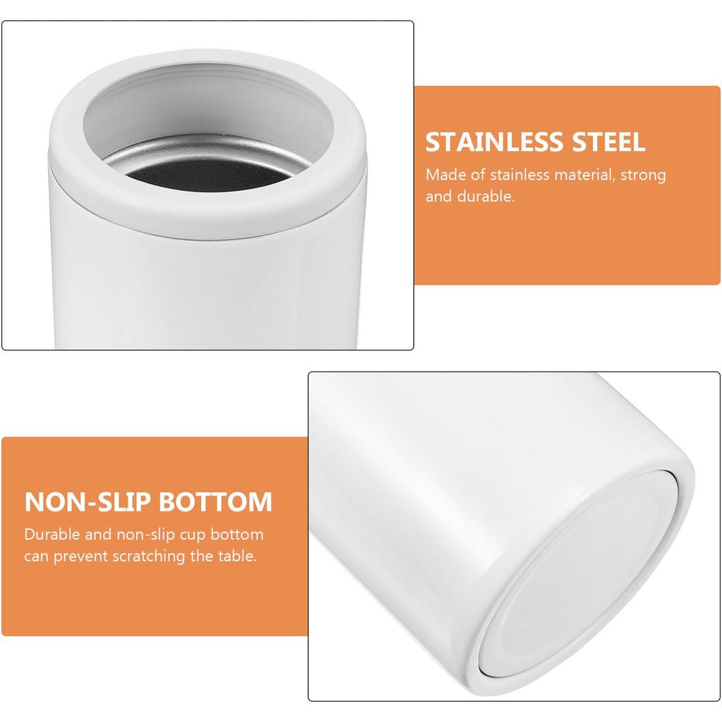 Cabilock Blank Beer Can Insulated Stainless Steel Slim Can Wine Bottle Cover White Cooler, Cooler, Insulator, 12oz,