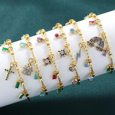 Käfer Oktagramm Regenbogen Spleißarmband Personalisiertes Geometrisches Wassertropfen Vierblättriges Kleeblatt Armband Vl648