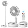 9-inch Portable   Fan 10800mAh Battery Type-C Rechargble Oscillating Standing Fan with LED Night Light Remote Control Telescopic 4 Speed Quiet 