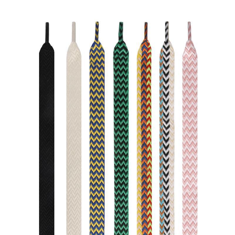 1Pair New 1.5CM Wide Wave Fat Shoelaces Women Men Casual Flat Shoe Laces Replacement Sneaker Lace Shoe Stings Shoelace