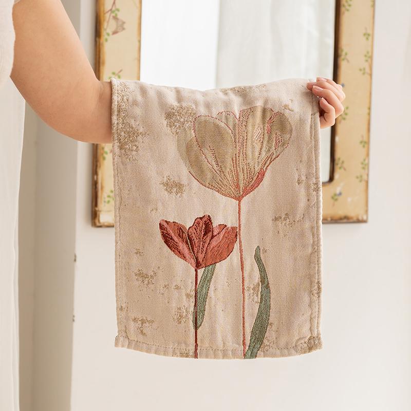 

50X25cm One-flower Pure Cotton Gauze Four-layer Towel for Adults Exquisite Romance 2025 New Style All-cotton Hand Face Towels