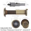 Solid Brass 4pcs 16mm Door Viewer Peephole 200 Degree HD Lens Privacy Cover Heavy Duty Universal Steel Aluminum Door Includes Drill Bit