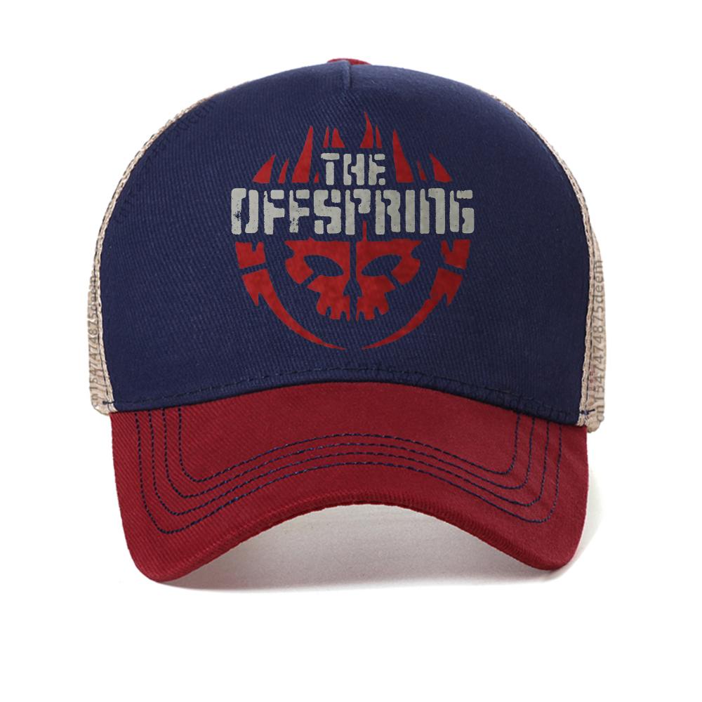 

THE OFFSPRING baseball cap for Men Rock Band Funny Women caps adjustable mesh cool Trucker hat breathable Snapback hats Adjustable красный