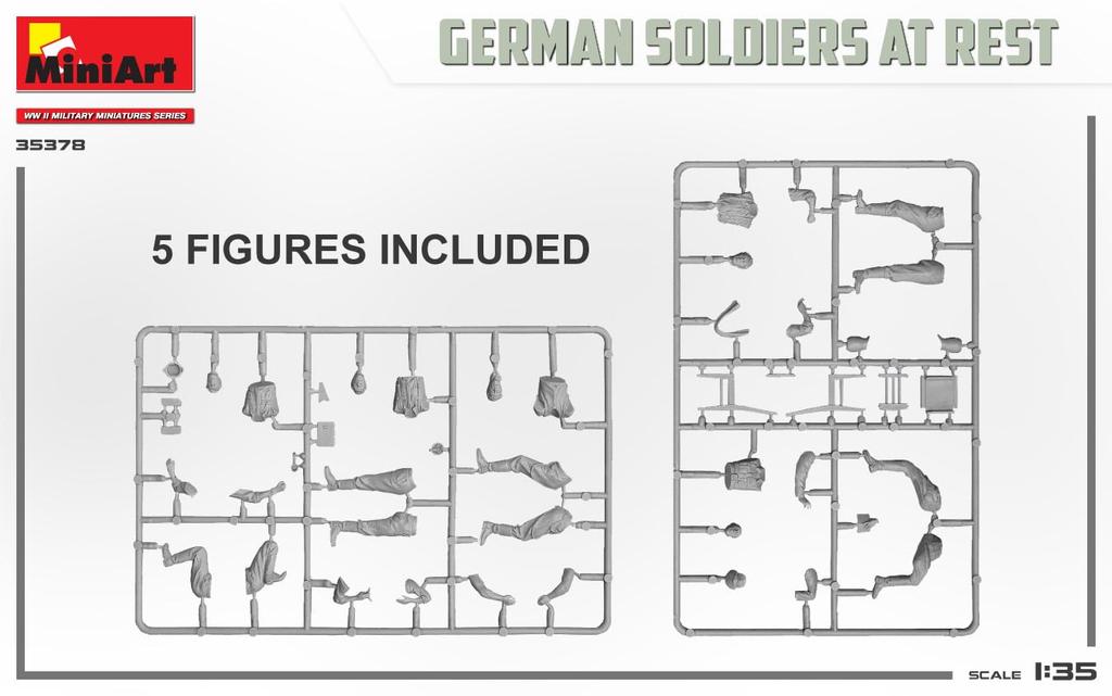 Miniart 1/35 Scale German Soldier Resting Special Edition Plastic Model MA35378
