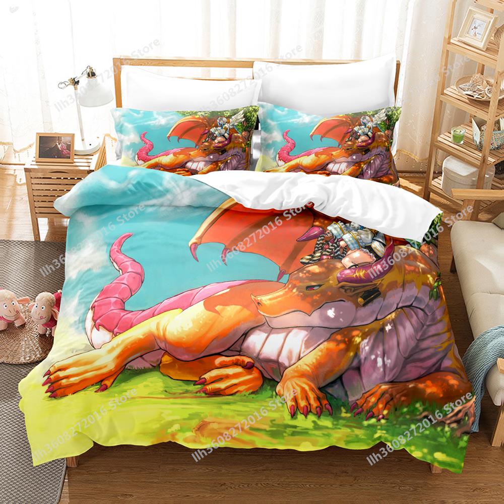 Kawaii Kiryuu Coco Bedding Set Single Twin Full Queen King Size Bed Set Adult Kid Bedroom Duvetcover Sets 3D Anime Bed Sheet Set