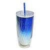 Summer Plastic Water Cup Female High Value Straw Cup, Portable Sports Large Capacity Gradual Change Color Cup
