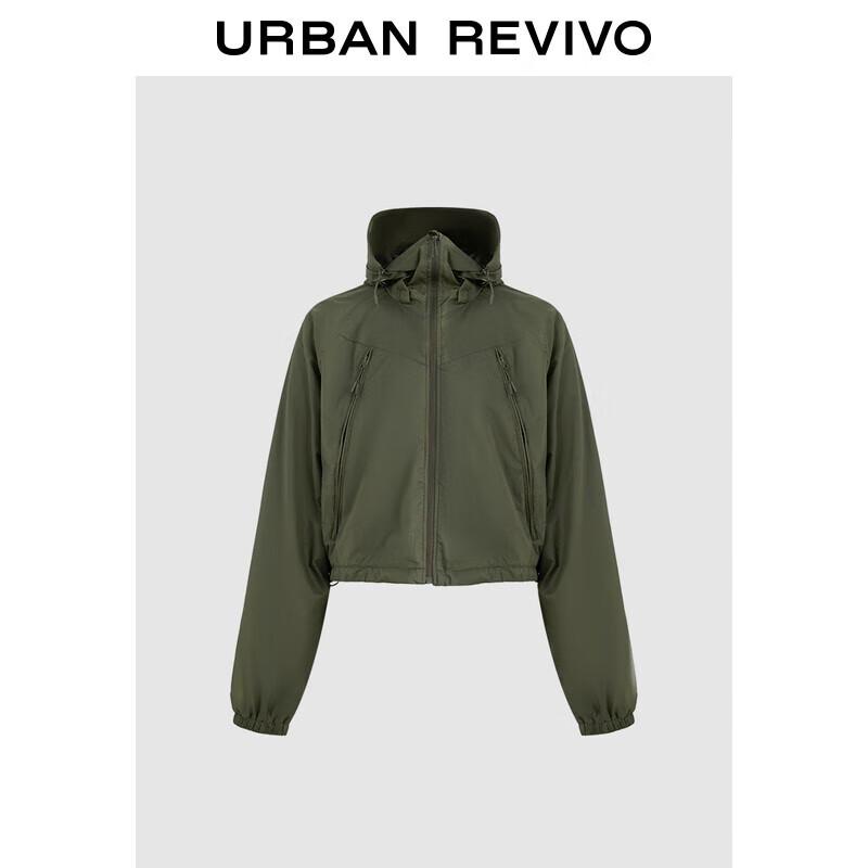 

Женская повседневная куртка с капюшоном и несколькими молниями UR S