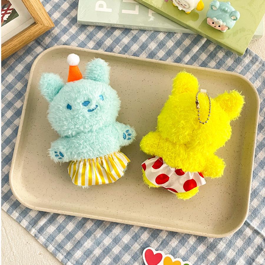 Cartoon Shorts Dog Rabbit Panda Plush Toy Keychain For Kids And Car Decor
