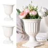 2pcs Wedding Pedestal Style Plastic Containers Flowerpot Roman Flower Vase  Flower Arrangement