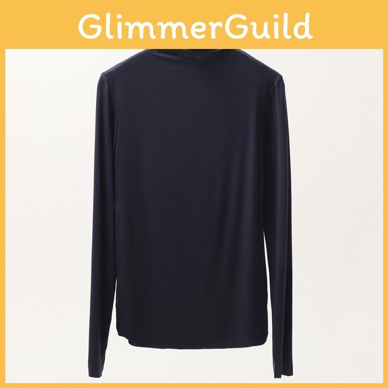 Stylish Women's Summer Polo Top With High Neck And Long Sleeves In Fashionable Design