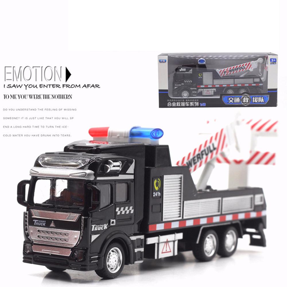 1/48 City Rescue Toy Car, 20cm Alloy Crane Trailer, Truck Trailer, Children's Day Gift Toy Mode