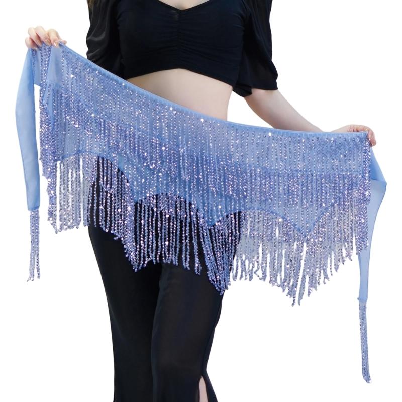 Professional Grade Belly Dance Hip Scarf Lightweight Polyester Fabric for Comfortable Extended Dance Practice